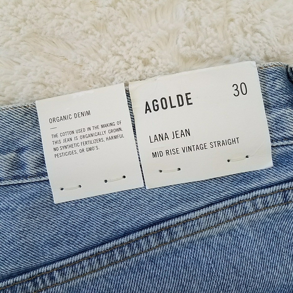 AGOLDE Mid Rise Vintage Straight Lana Jeans in Fiction - Picture 11 of 12